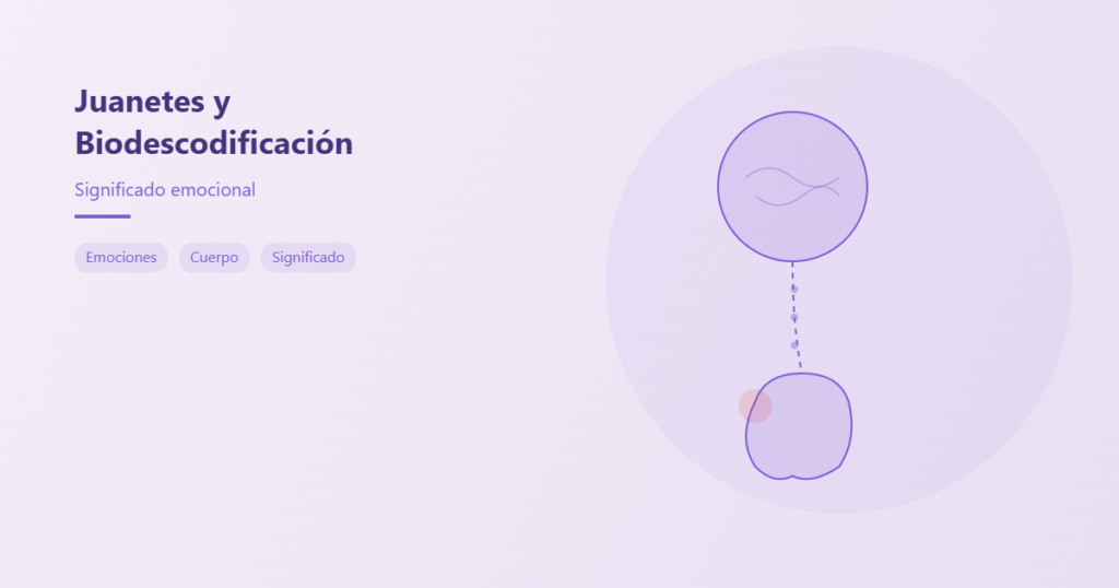 Ilustración sobre la biodescodificación y significado emocional de los juanetes
